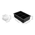 thumbnail image 3 of Molde de Silicona para Hielo Chocolate Gelatina 6 Cubos Grandes 16.5cm Negro Reutilizable para Hogar Bar, 3 of 5