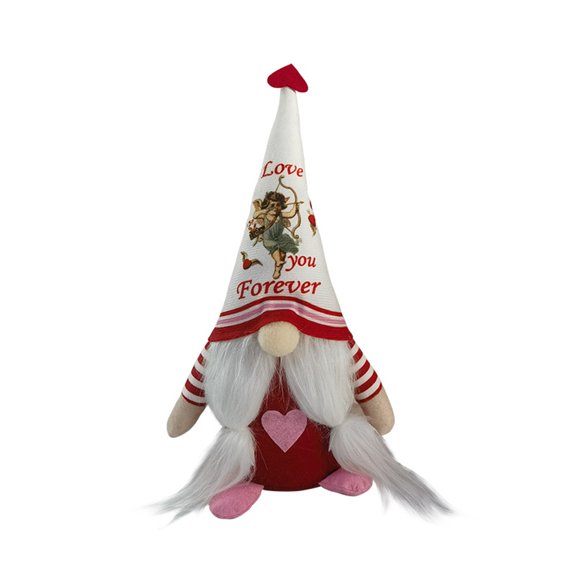 greenhome Doll Ornament Non-shedding Fadeless Stable Base Collectible Long White Beard Heart Cupid Rudolf Doll Model Festival Decor