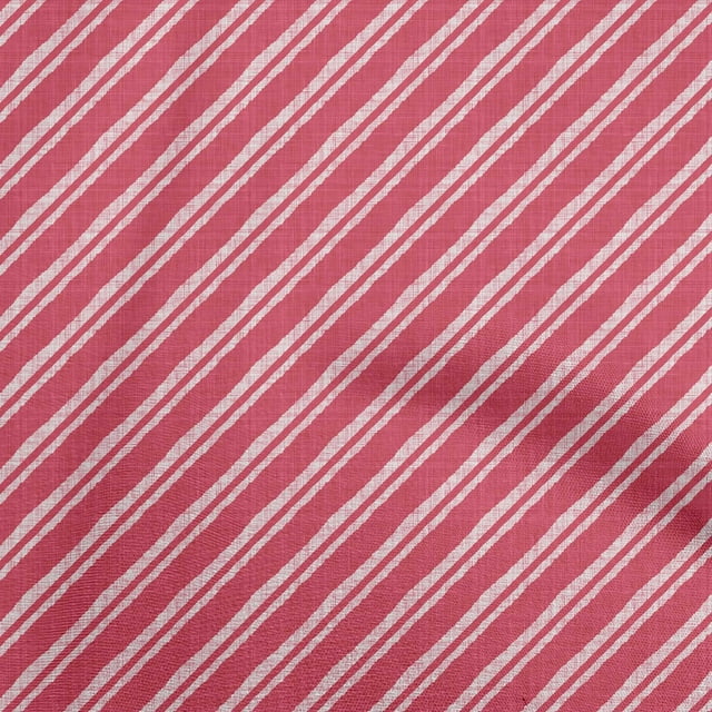 oneOone Polyester Spandex Pink Fabric Stripes Sewing Material Print Fabric By The Yard 56 Inch Wide