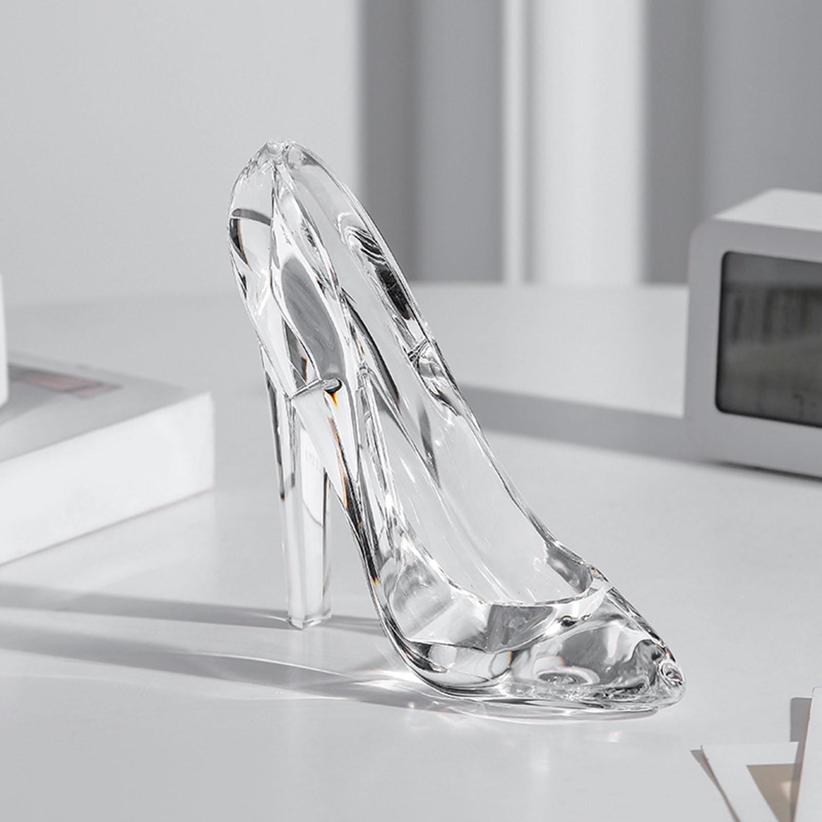 Decoración de zapatos acrílica, estatuilla de zapato de princesa