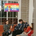 thumbnail image 4 of Fist Pattern Rainbow Color Flag Fist Pattern Love Always Win Rainbow Color Fade Resistant Flag, 4 of 7