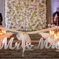 thumbnail image 6 of GOOHOCHY Silver Mr and Mrs Wooden Sign for Wedding Decorations and Table Centerpiece 12.5x5.5 inches, 6 of 6