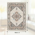 thumbnail image 2 of 6'x9' Area Rugs, Machine Washable Non Slip Area Rug for Living Room, Soft Low Pile Vintage Print Pattern Indoor Bedroom Thin Carpet, Khaki, 2 of 6