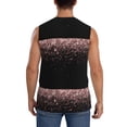 thumbnail image 4 of Easygdp Rose Gold Glitter1 Men's Breathable Tank Tops Sleeveless Sporty T Shirts for Basketball, Mountaineering, Bodybuilding -Medium, 4 of 8