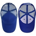 thumbnail image 4 of Falari Trucker Hat Baseball Cap Structured Plain Design 6 Panel, Adjustable Size - Royal, 4 of 7