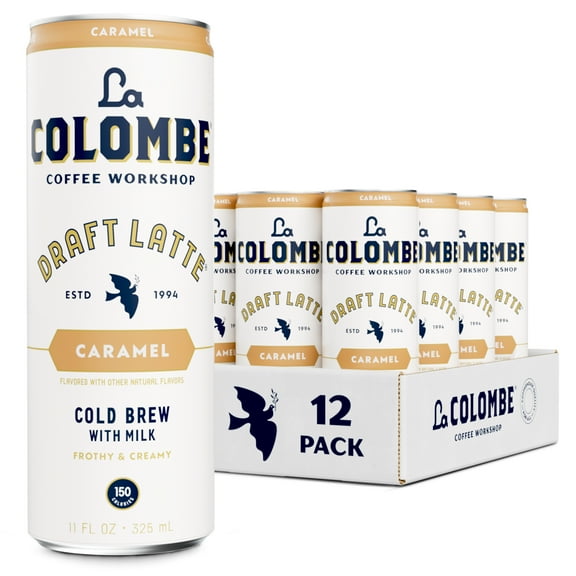 La Colombe Caramel Draft Latte Cold Brew Ready-to-Drink Coffee, 11 fl oz, 12 Pack Cans