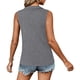 thumbnail image 5 of TaTaai Spring Summer Solid Color Lapel Top for Women Collared Sleeveless V-Neck Vest Loose Fit Ribbed Casual Blouse Comfy Daily Vacation Outfits Gift, 5 of 8