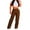 Brown, variant on SNKSDGM Women's Plus Capri Pants for Women Stretch High Waist Pants for Women Work Casual with Pockets Women's Linen Casual Pants Summer Breathable Straight Leg Pants Trousers