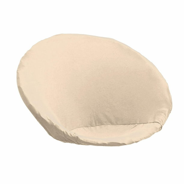Funda para silla tipo platillo, funda elástica antideslizante de poliéster para silla tipo luna, para adultos Beige
