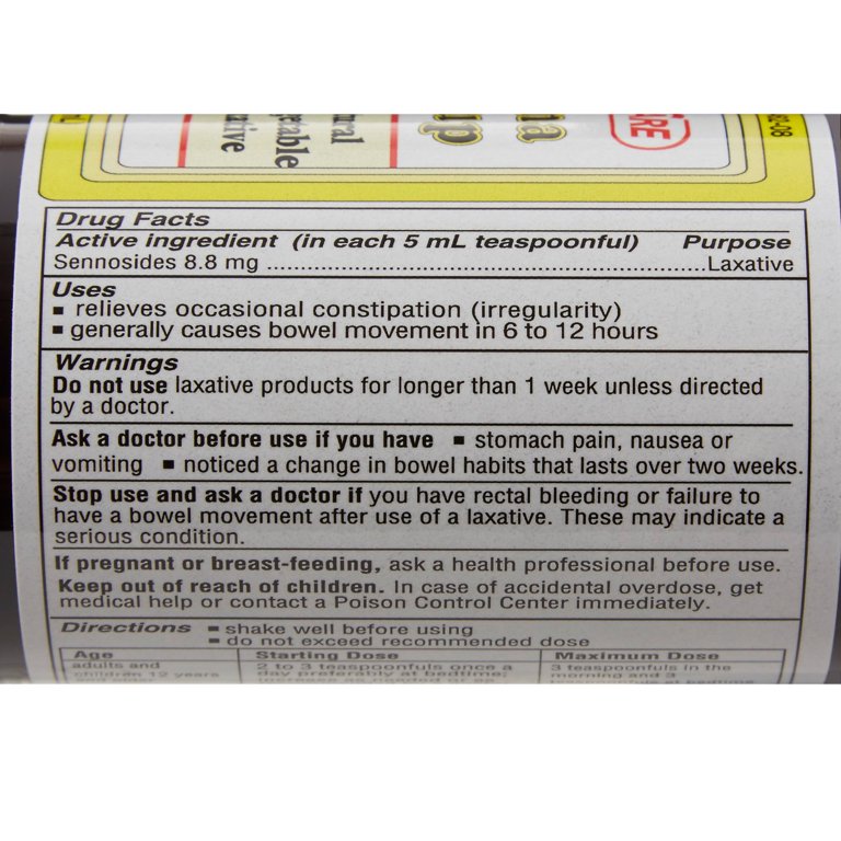 Gericare Natural Vegetable Laxative Syrup, Senna, 8 Fl. Oz