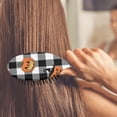 thumbnail image 3 of Checkered Halloween Pumpkin Pattern Hair Brush,Girls Detangling Hair Brush,Glide Through Tangles with Ease for Wet & Dry Hair,8.8"X2.8", 3 of 7