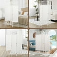 thumbnail image 3 of Resenkos 3-Panel Folding Room Divider - Portable Wave Fiber Privacy Screen Partition, for Home Office, White, 3 of 8