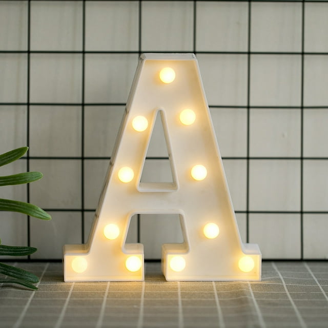 LED Marquee Letter Lights Sign, Light Up Alphabet Letter for Home Party Wedding Decoration(A)