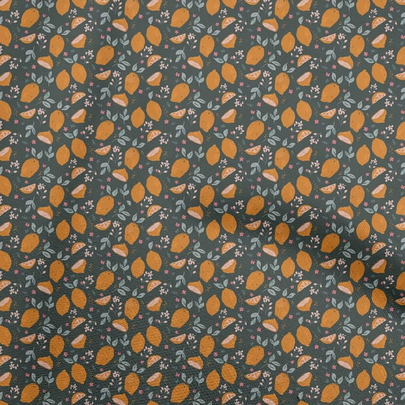 oneOone Cotton Poplin Orange Fabric Fruits Diy Clothing Quilting Fabric Print Fabric By Yard 56 Inch Wide
