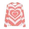thumbnail image 4 of BLVB Girls Valentine Shirts Casual Basic Tees Long Sleeve Crewneck Heart Tops Blouse for Kids 3-14T, 4 of 5