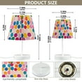 thumbnail image 4 of Yayeee Mini Table Lamp 10.8" Dimmable with Fabric Shade 3 Color Temperatures, Watercolor Circles, 4 of 7