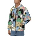 thumbnail image 3 of Uemuo Different Cats for Men's Fashion Full-zip Hoodies & Sweatshirts with Kangaroo Pocket, Zip-up Hooded Sweatshirt, Moisture Wicking & Breathable-Medium, 3 of 5