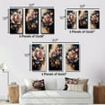 thumbnail image 4 of Designart "Pink and Blue Roses in Decadent Display I" Floral & Botanical Framed Wall Art Set Of 3 - Pink Rose Frame Canvas Set For Living Room Decor, 4 of 6
