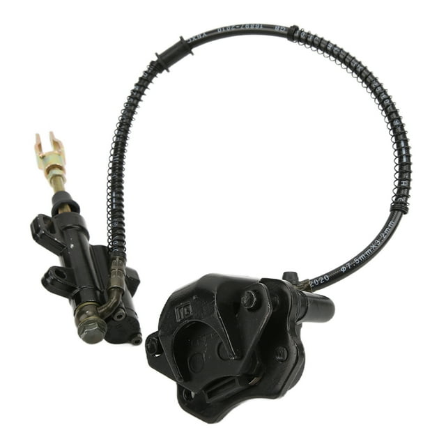 Accesorios Para Vehículos, Montaje De Pinza De Cilindro Maestro De Freno Trasero Resistente Al Desgaste De 550 Mm De Longitud Con 2 Pastillas De Freno Para ATV De 50-125 Cc ANGGREK Black Rear Brake Master Cylinder Caliper Assembly