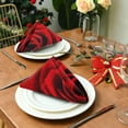 thumbnail image 3 of GZHJMY Valentine's Day Red Rose Cloth Napkins Set of 1, Reusable Washable Oversized Table Napkins for Family Wedding Dinner Party Home Decor, 20 Inch Decorative Washcloths, 3 of 7