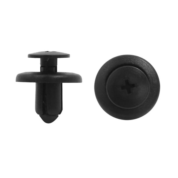 50Pcs 8x20x21mm Vehículo Grapas Plástico Negro Tornillos de Paneles de Puertas Remaches