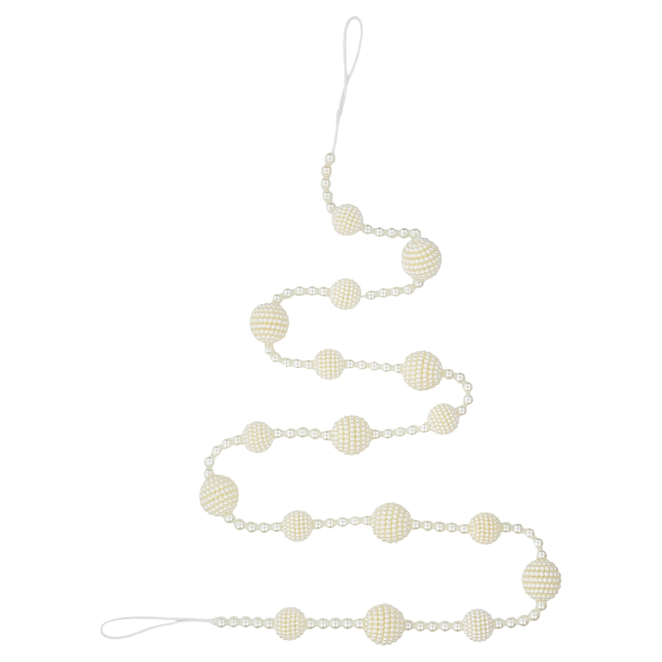 Pearl Balls Christmas Garland, White, 6', by Holiday Time