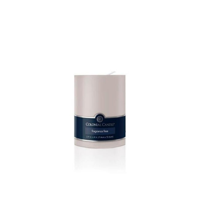 Colonial Candle CCFT34U.1340 3 x 4 in. Bougie Pilier Non Parfumée&44; Brun - Pack de 2