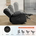 thumbnail image 6 of TEKAMON Large Power Lift Recliner Chair for Elderly with Heat and Massage Leather Electric Recliners Chair For Living Room with Cup Holders, Remote Control (Black), 6 of 9