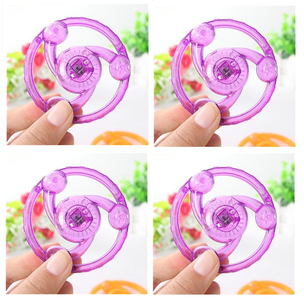 4PCS Flywheel Spinning Toy Spinner Light Lightshow Orbital Kids Flash