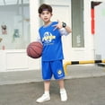 thumbnail image 2 of Toddler Boys Outfit Sets Sets Basketball Letter Print Short Sleeve Top And Mesh Shorts Set Kids Boys Summer Quick Drying Outfit Sets Set，2Piece，10 -11 Years, 2 of 4