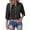 Black plus size button down blouse a1, variant on thefmos Women Plus Size 3/4 Sleeve Button Down Blouse Casual Collared Shirt Cute Trendy Solid Basic Tunic Tops for Summer Business Work Everyday, Black L