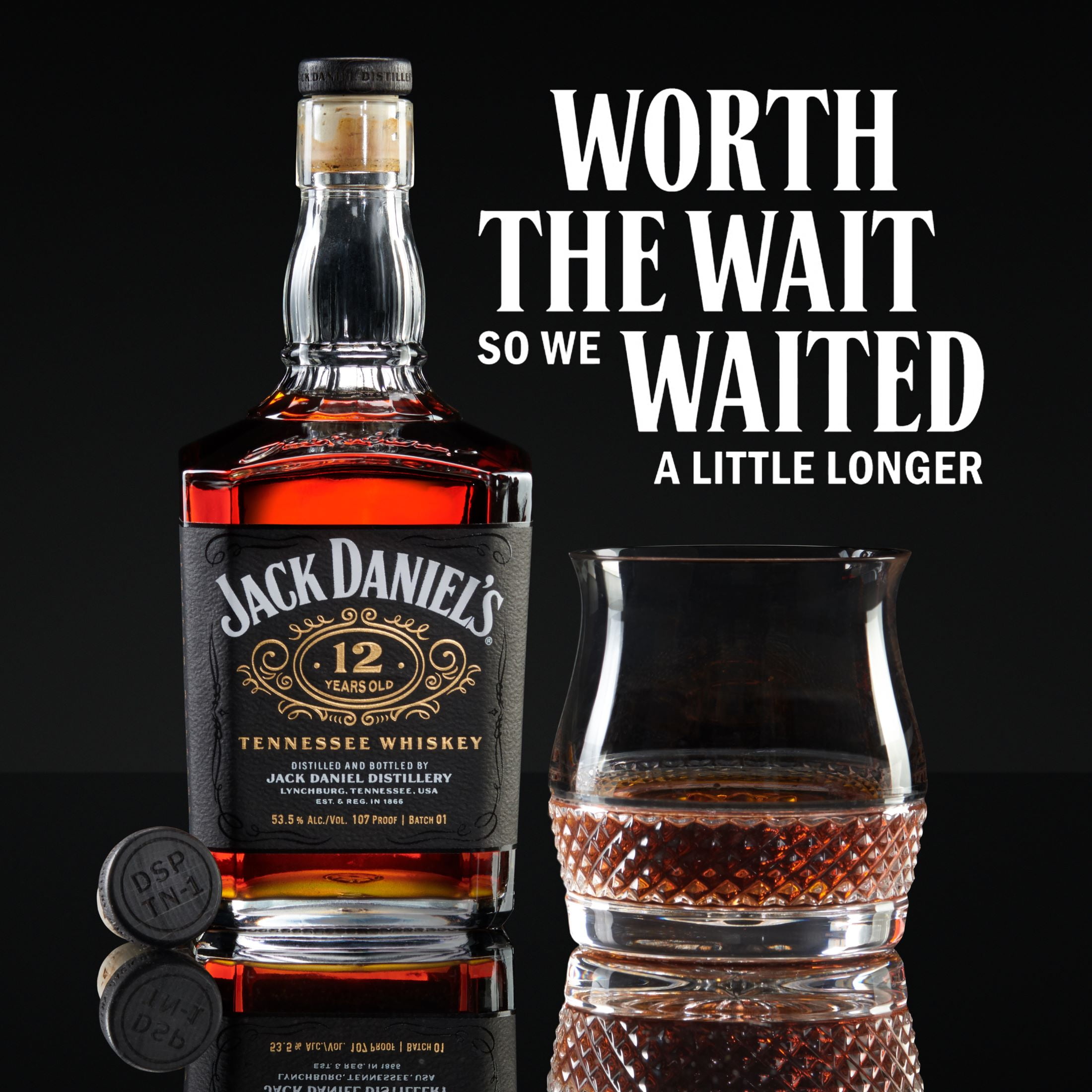 Jack Daniel's 12-Years-Old Tennessee Whiskey, 700 ml Bottle, Batch