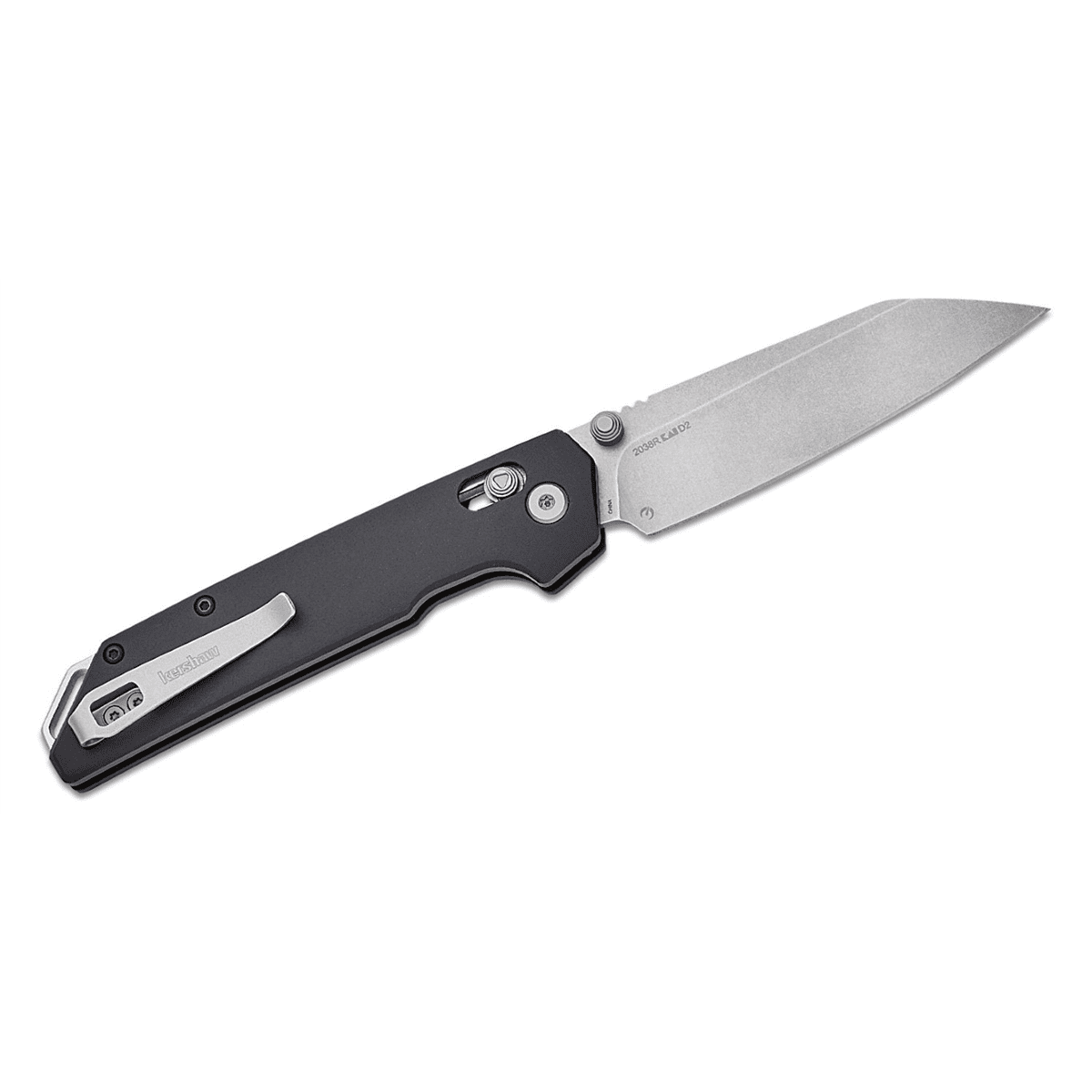 Kershaw Iridium Reverse Tanto Manual DuraLock Reverse Tanto Blade EDC Folding Pocket Knife - Black