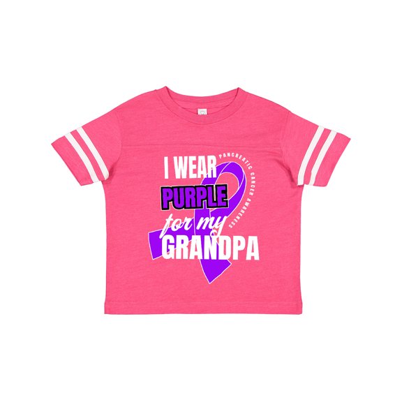 Inktastic I Wear Purple for My Grandpa Pancreatic Cancer Awareness Boys or Girls Toddler T-Shirt