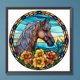 thumbnail image 1 of Cuadros Decorativos 5D bricolaje redondo completo taladro diamante pintura vidrieras caballo Kit decoración (B6844) Wdftyju  embutido en tela, 1 of 1