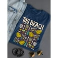 thumbnail image 3 of Tiki-Beach Hawaiian Vacation Vibes Graphic Women's T-shirt, 3 of 4