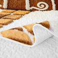 thumbnail image 5 of Erosebridal Xmas Gingerbread Twin Quilt Set 2 Pieces,Merry Christmas Twin Coverlet Set,White Green,1 Bedspread and 1 Pillowcase, 5 of 7