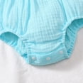 thumbnail image 4 of Actgleam Baby Girl Lace Ruffled Sleeveless Romper Summer Cotton casual Cute Jumpsuit,Blue,0-3M, 4 of 6