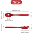 thumbnail image 2 of Silicone Spaghetti Server, Heat Resistant Pasta Fork, Durable Silicone Spaghetti Scoop (Cherry Red), 2 of 5