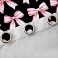 thumbnail image 4 of Feelyou Black Pink Bow Black Out Curtains, Fashion Ribbon Curtains Pack of 2 (42x63 Each), 4 of 6