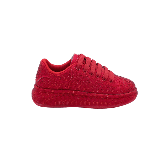 Tenis Sneakers con brillos Casual para Mujer Berness Dolly Red