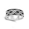 thumbnail image 4 of Oxidized Wave Infinity Twist Knot Celtic Ring Sterling Silver Band 925 Jewelry Female Male Size 9, 4 of 4