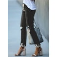 thumbnail image 4 of Asyoly Women Pull-on Denim Joggers Elastic Waist Stretch Pants Distressed Ripped Jeans, 4 of 7