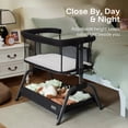 thumbnail image 3 of HARPPA Bassinet Bedside Sleeper, Bedside Bassinet with Storage & Wheels for Infants, Black, 3 of 13