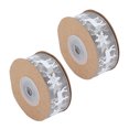 thumbnail image 4 of Satin Ribbon, Gift Ribbon Gray Printing Snowflake Deer  For Party For Holiday, 4 of 8