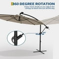 thumbnail image 5 of Danolapsi 10FT Offset Patio Umbrella, Hanging Cantilever Umbrella with 360 Rotating Base Outdoor Sun Shade with Easy Tilt Adjustment, 8 Ribs, UV Protection for Backyard, Lawn, Garden and Pool, 5 of 7