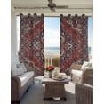 thumbnail image 6 of Red Boho Blackout Curtains for Bedroom Living Room Darkening Curtains 54 Inch Long Southwest Aztec Ethnic Abstract Patterned Short Curtain for Small Window Treatment Grommet Drapes 42"x54"x2, 6 of 9