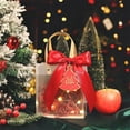 thumbnail image 3 of Red Transparent Christmas Gift Bags with Handles for Christmas Eve Apples Candy Toys Party Favors Holiday Souvenir Hand Carry Bags(Red-F), 3 of 6