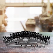 Master Mechanic 60 Piece Mechanics SAE Socket Tool Set, 3/8 Drive Bits