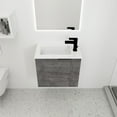 thumbnail image 3 of Litake 22'' Wall-Mounted Bathroom Vanity With Ceramic Sink Easy Assembly Modern Bathroom Storage Cabinet (22 x 13 x 19.7in), 3 of 9